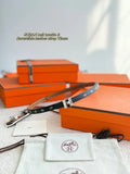 Hermes Silver Ruban Buckle Belt