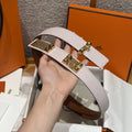 Hermes Rose Azalee Leather Belt