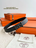 Hermes Ancre Black Leather Belt