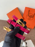 Hermes Fuchsia Alligator Kelly Belt