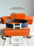 Hermes Blue Grey Belt