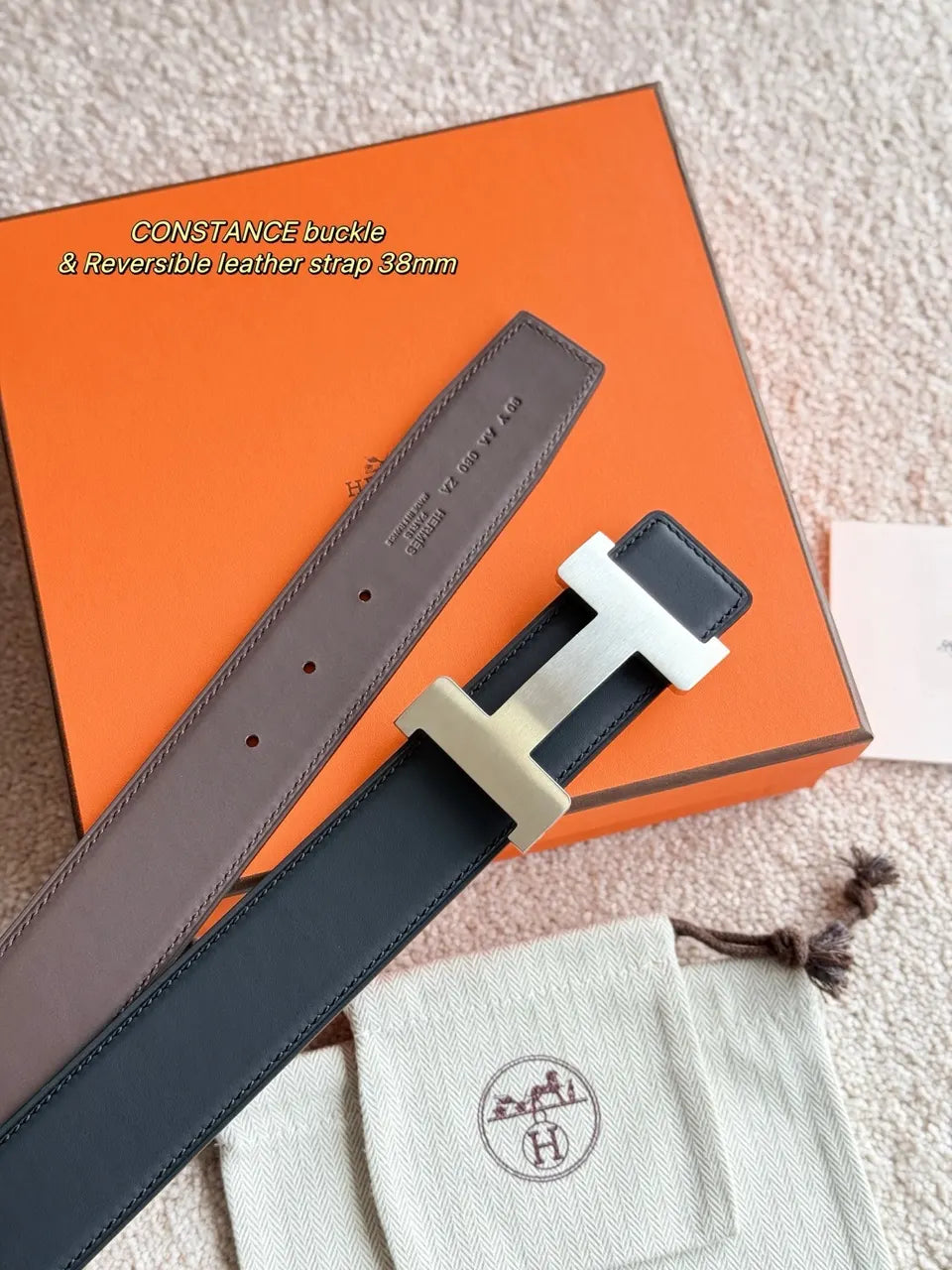 Hermes Constance Reversible Belt - Hình 2