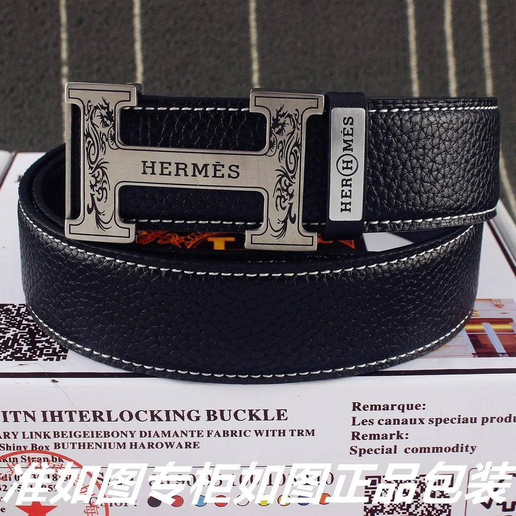 Hermes Silver H Buckle Belt