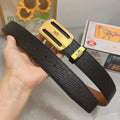 gold Hermes Two-Tone Leather Belt
