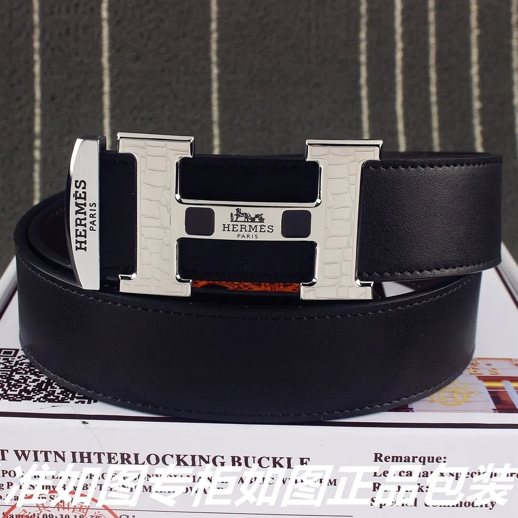 Hermes Crocodile Buckle Belt