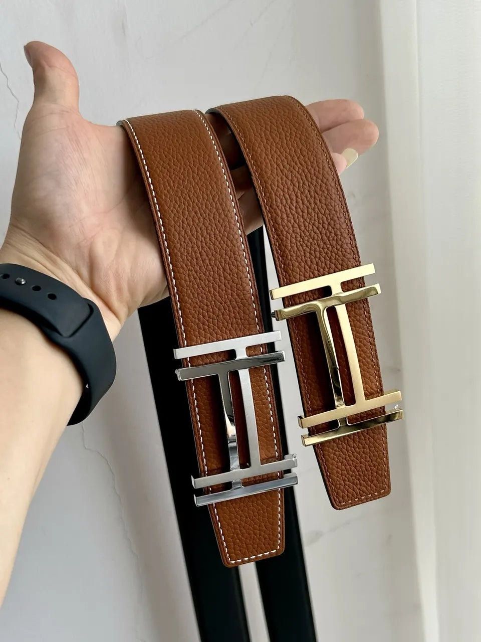 Hermes Cognac Leather Belt