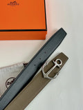 Hermes Taupe Anchor Buckle Belt
