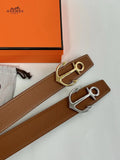 Hermes Tan Leather Anchor Buckle Belt