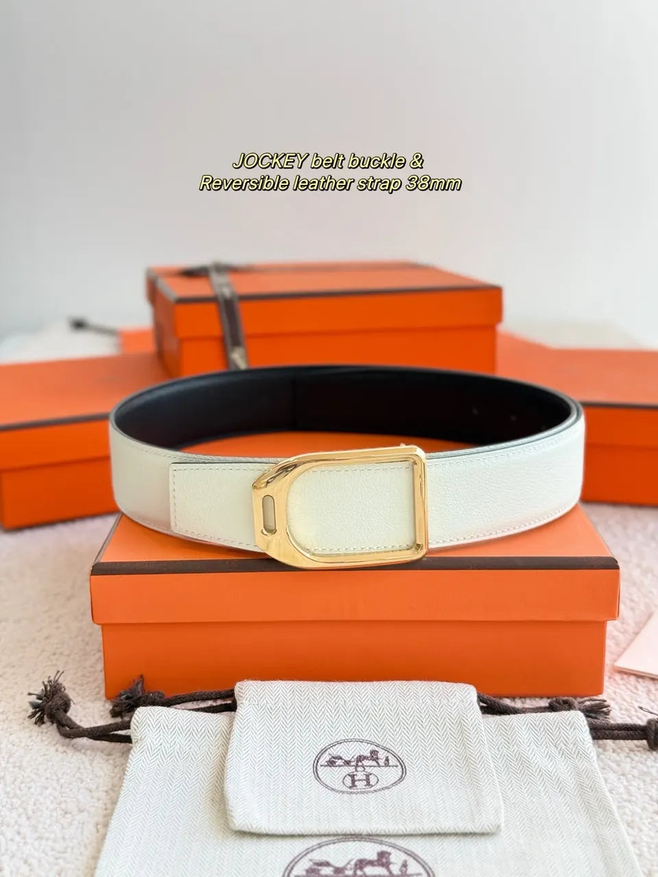 Hermes Jockey Reversible Belt - Hình 2