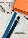 Hermes Blue Anchor Buckle Belt
