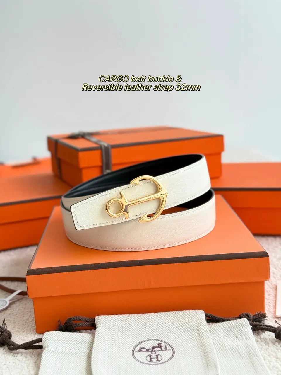 Hermes Anchor Buckle Belt - Hình 4