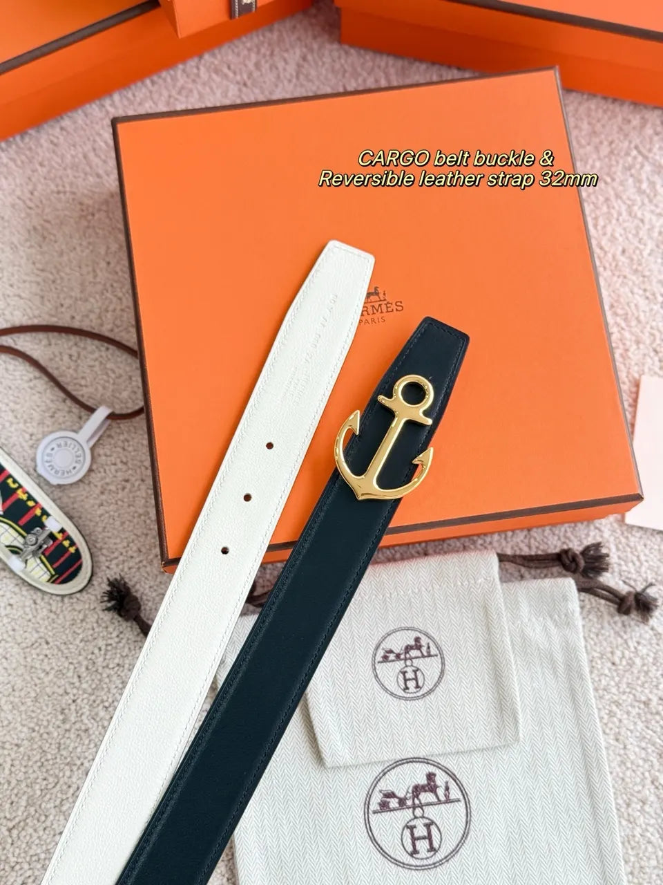 Hermes Anchor Buckle Belt - Hình 5