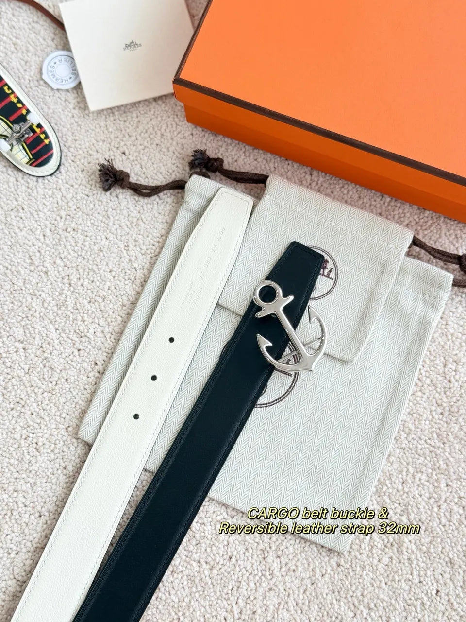Hermes Reversible Anchor Buckle Belt