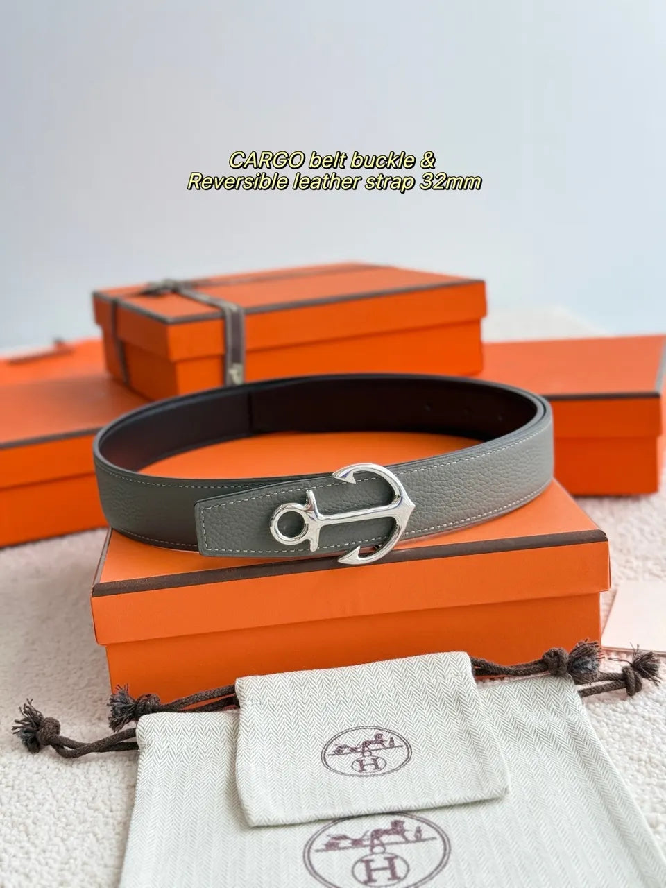 Hermes Anchor Buckle Belt - Hình 2