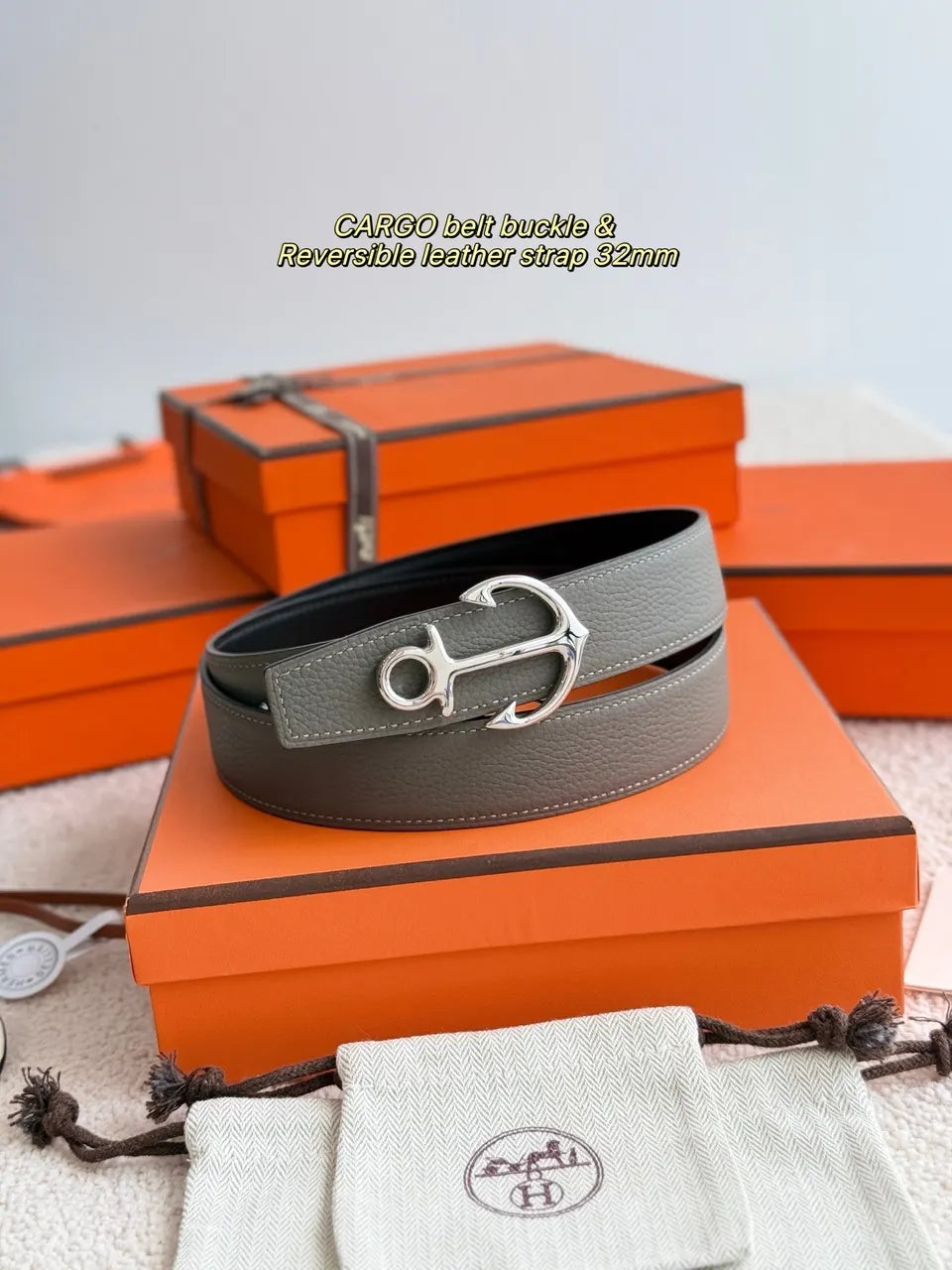 Hermes Anchor Buckle Belt - Hình 4