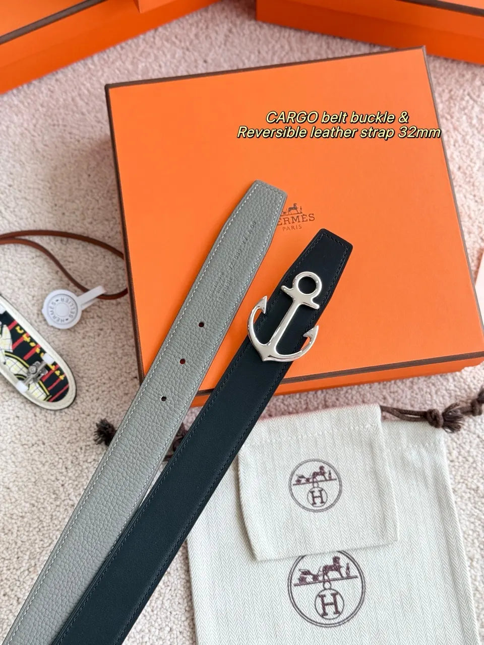 Hermes Anchor Buckle Belt - Hình 5