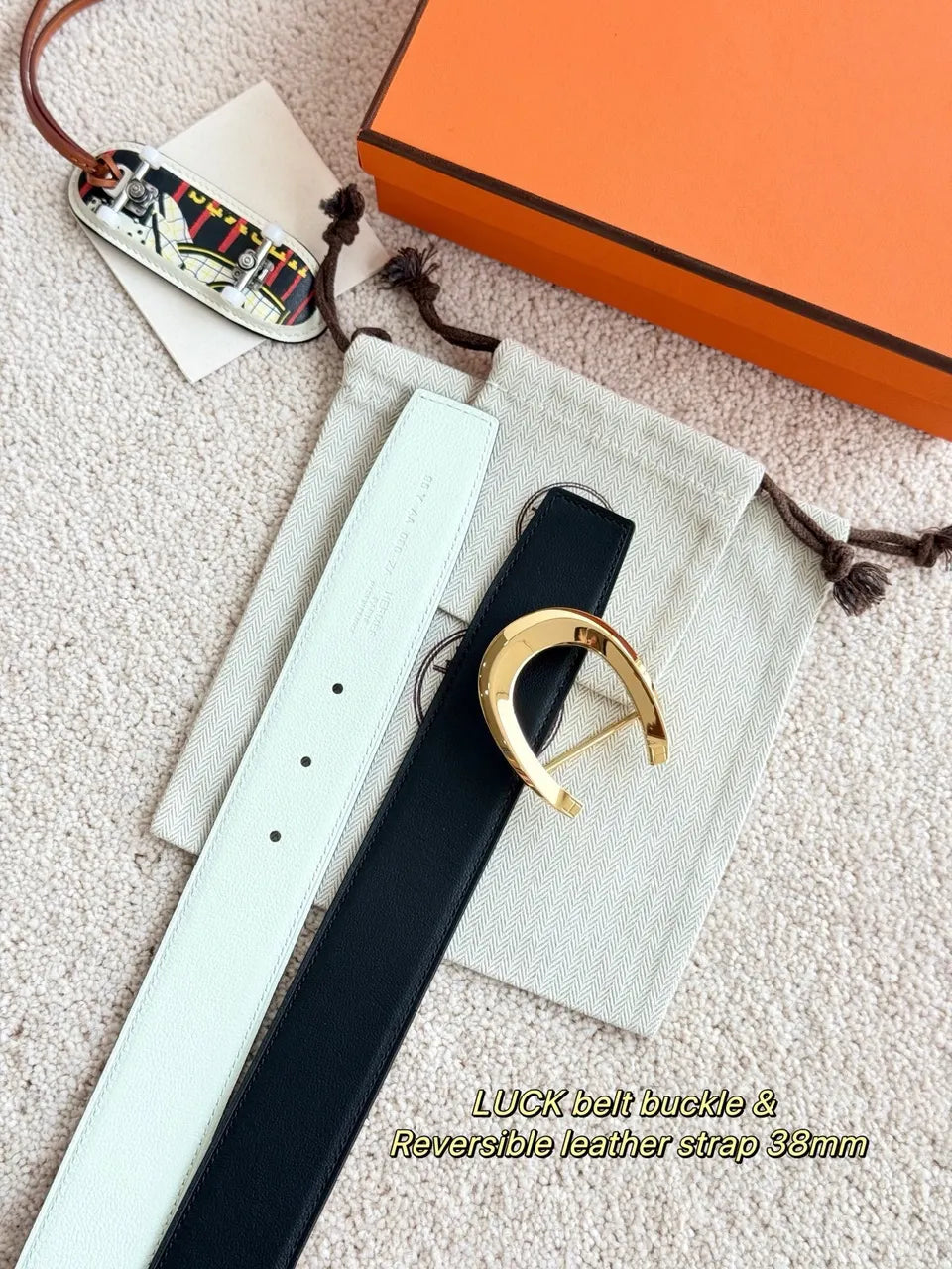Hermes Luck Reversible Belt