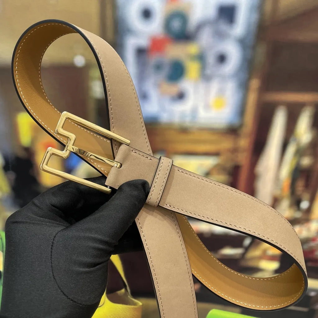 Hermes Etoupe Suede Leather Belt - Hình 4