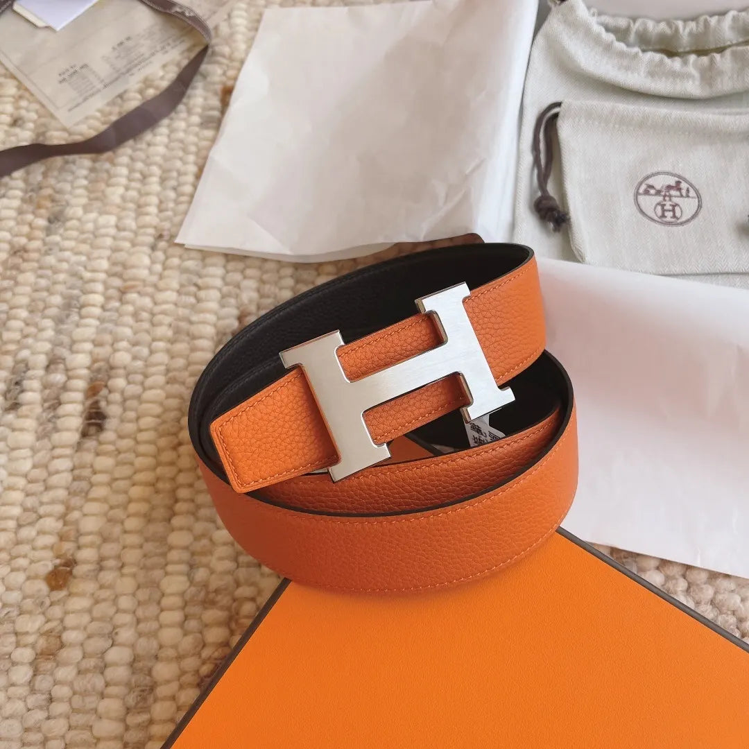 Hermes Orange Black Belt