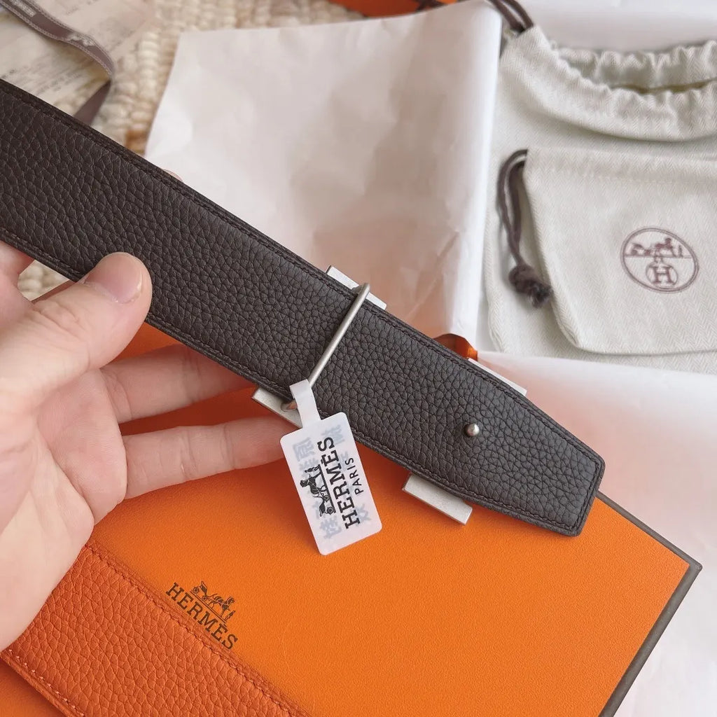 Hermes Orange Black Belt - Hình 8