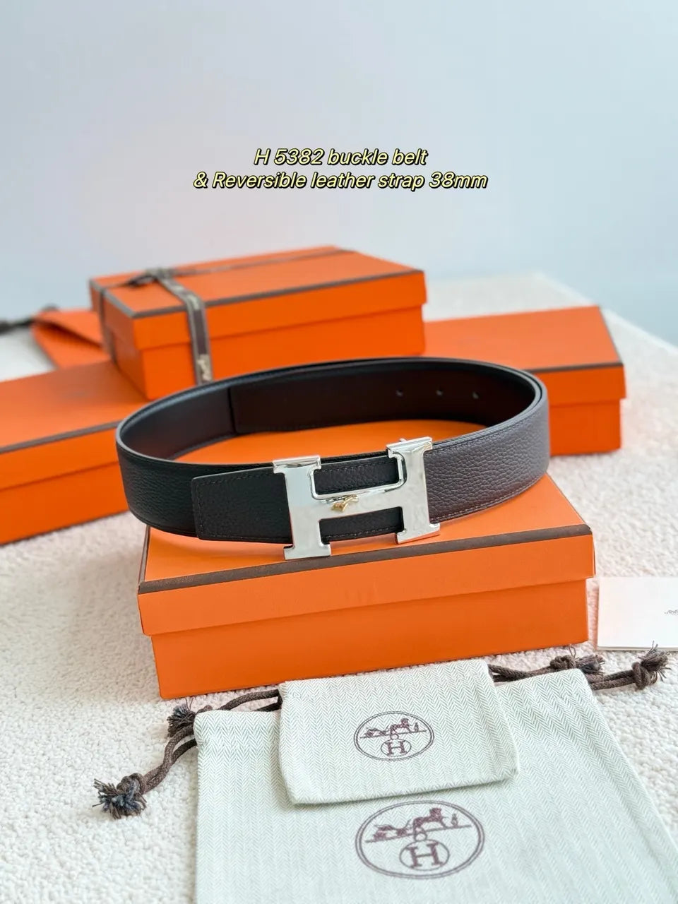 Hermes Black/Brown Reversible Belt
