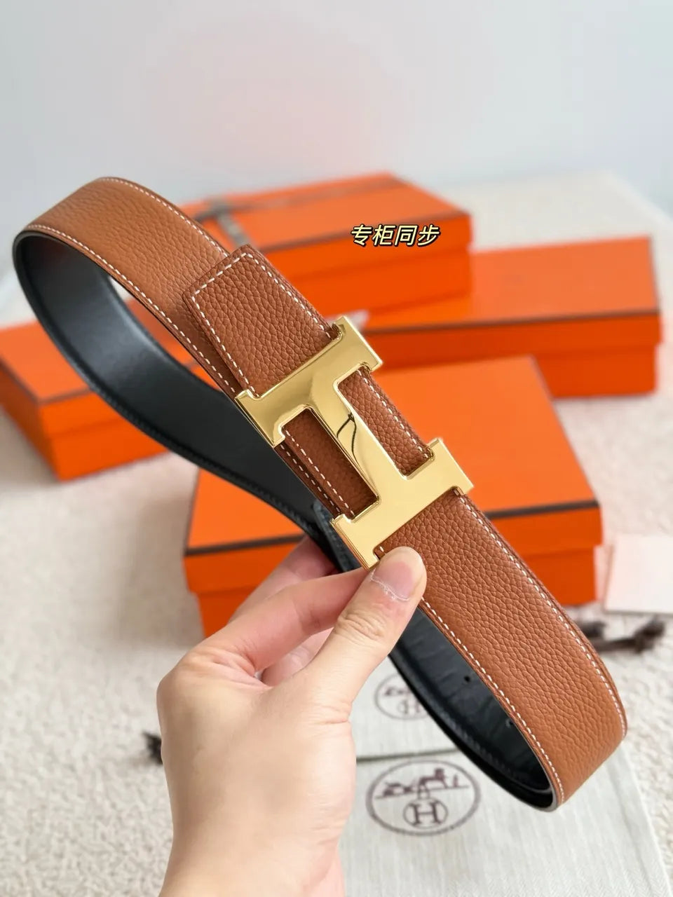Hermes H5382 Reversible Belt - Hình 3