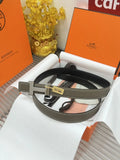 Hermes Taupe Black Belt