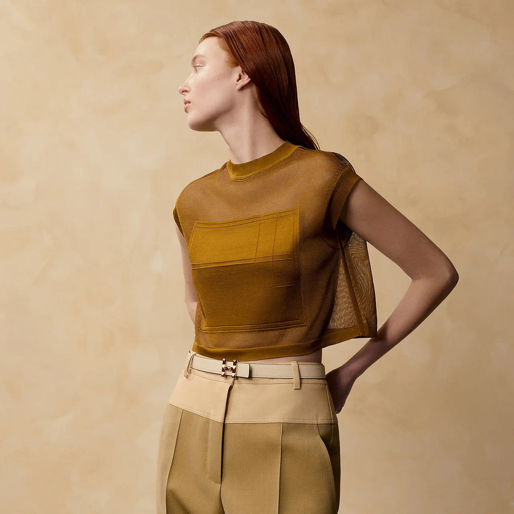 Hermes Reversible Brown & Black Leather Belt - Hình 7