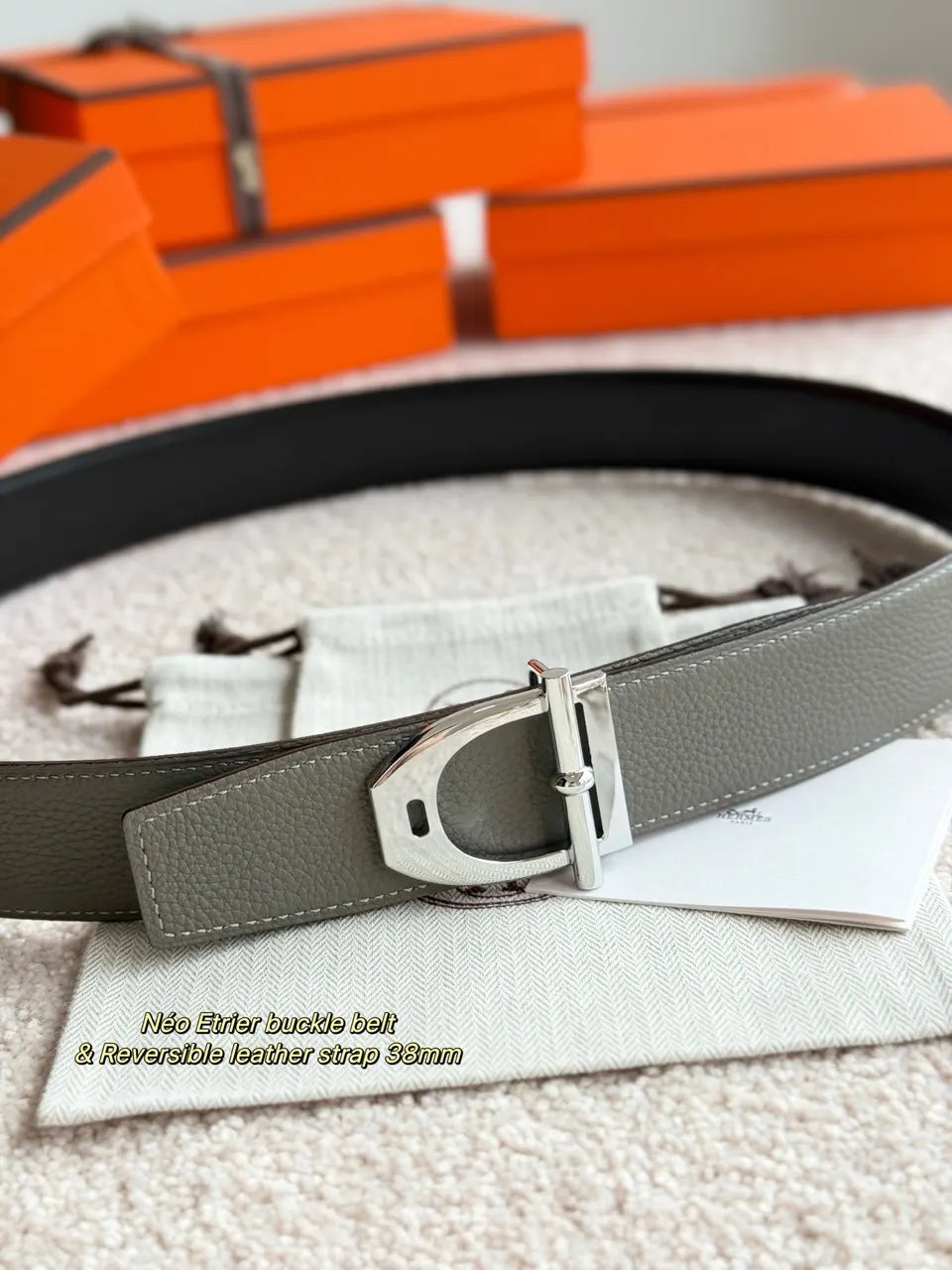 Hermes Neo Etrier Reversible Belt - Hình 2