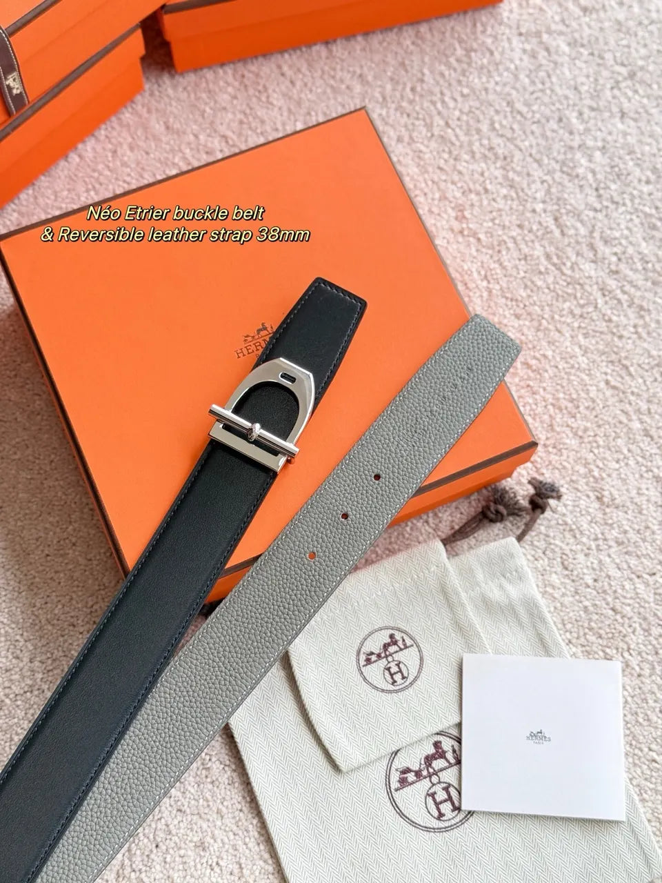 Hermes Neo Etrier Reversible Belt - Hình 3