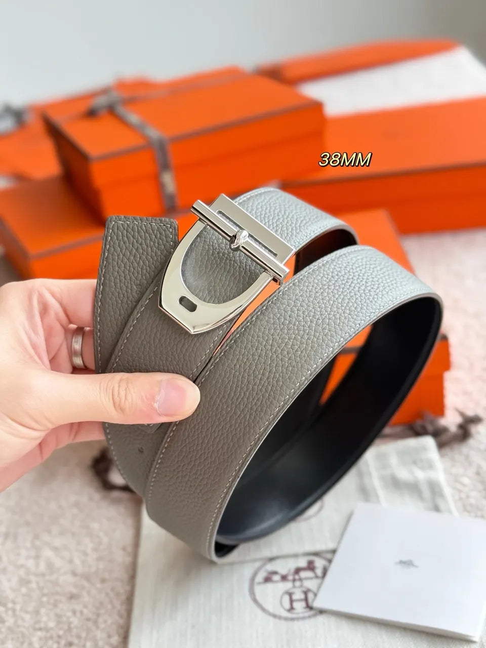 Hermes Neo Etrier Reversible Belt - Hình 4