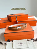 Hermes Tan White Reversible Belt