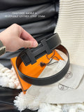 reversible Hermes Matte Black Constance Belt