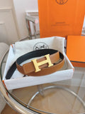 Hermes Tan Reversible Leather Belt