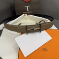Hermes Khaki Leather Belt
