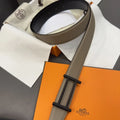 Hermes Dove Gray Leather Belt