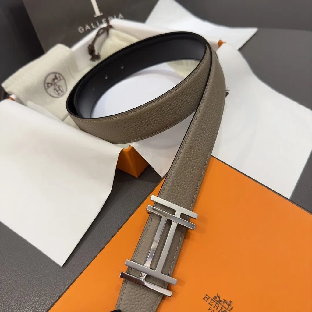 Hermes Etoupe Leather Belt