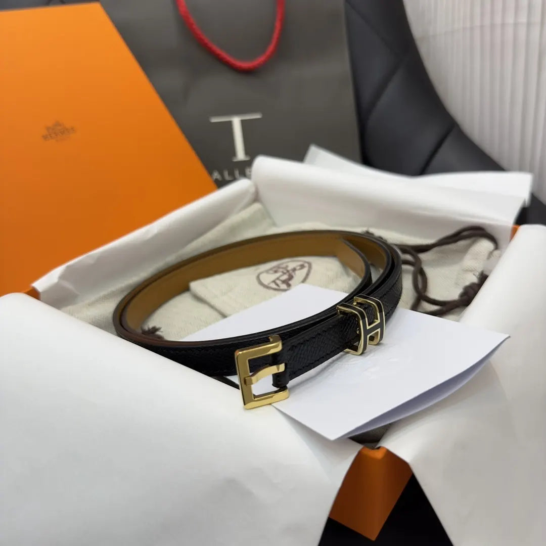 Hermes Mini Leather Belt - Hình 4