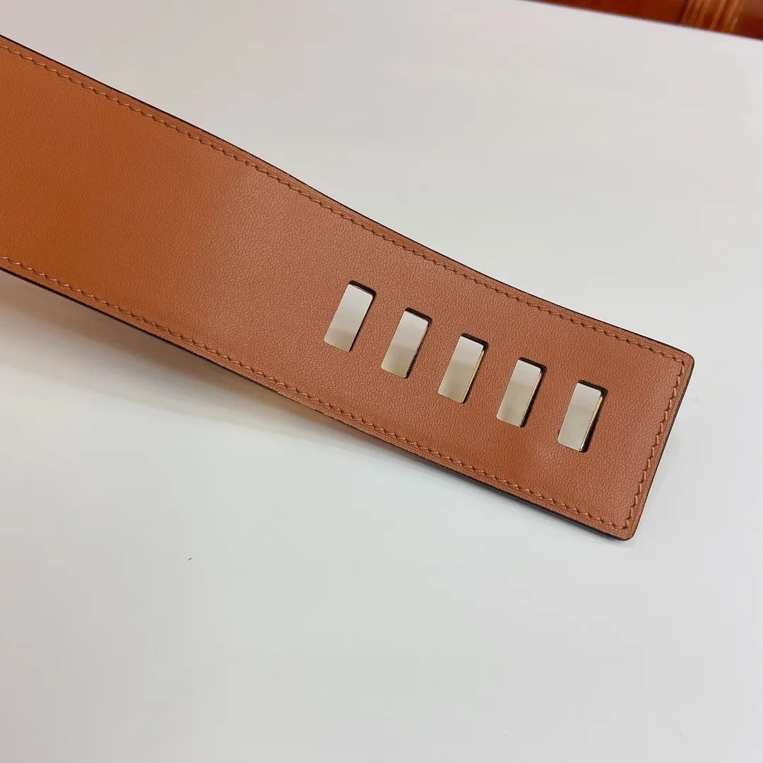 Hermes Black Leather Belt Gold Medor - Hình 4