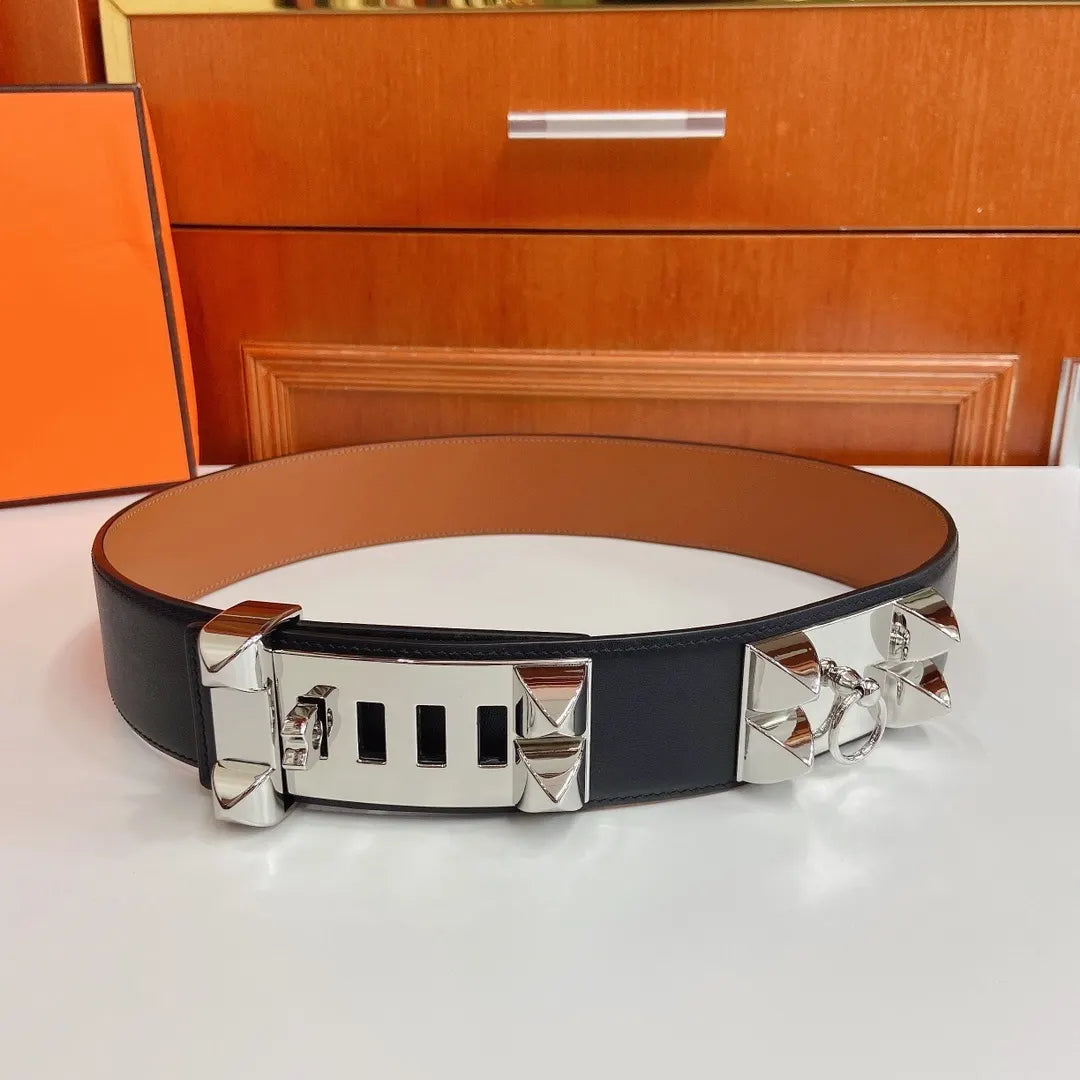Hermes Pyramid Buckle Belt