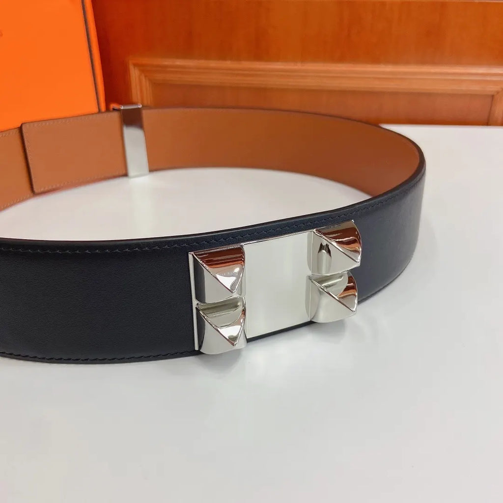 Hermes Pyramid Buckle Belt - Hình 3