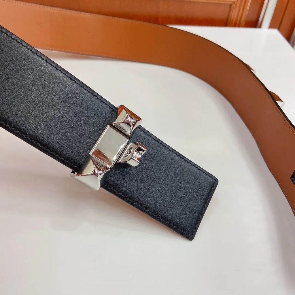 Hermes Pyramid Buckle Belt - Hình 5