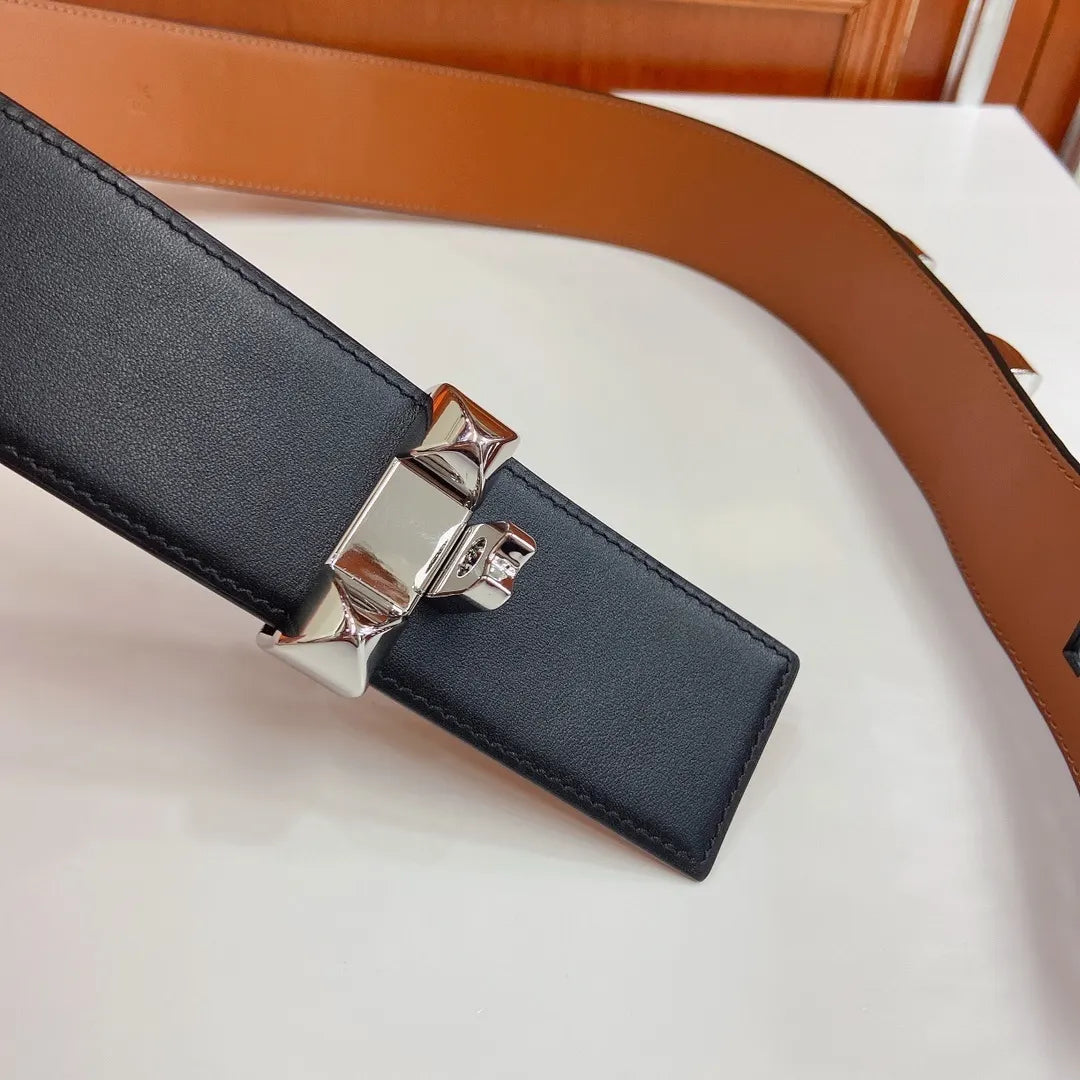 Hermes Pyramid Buckle Belt - Hình 5