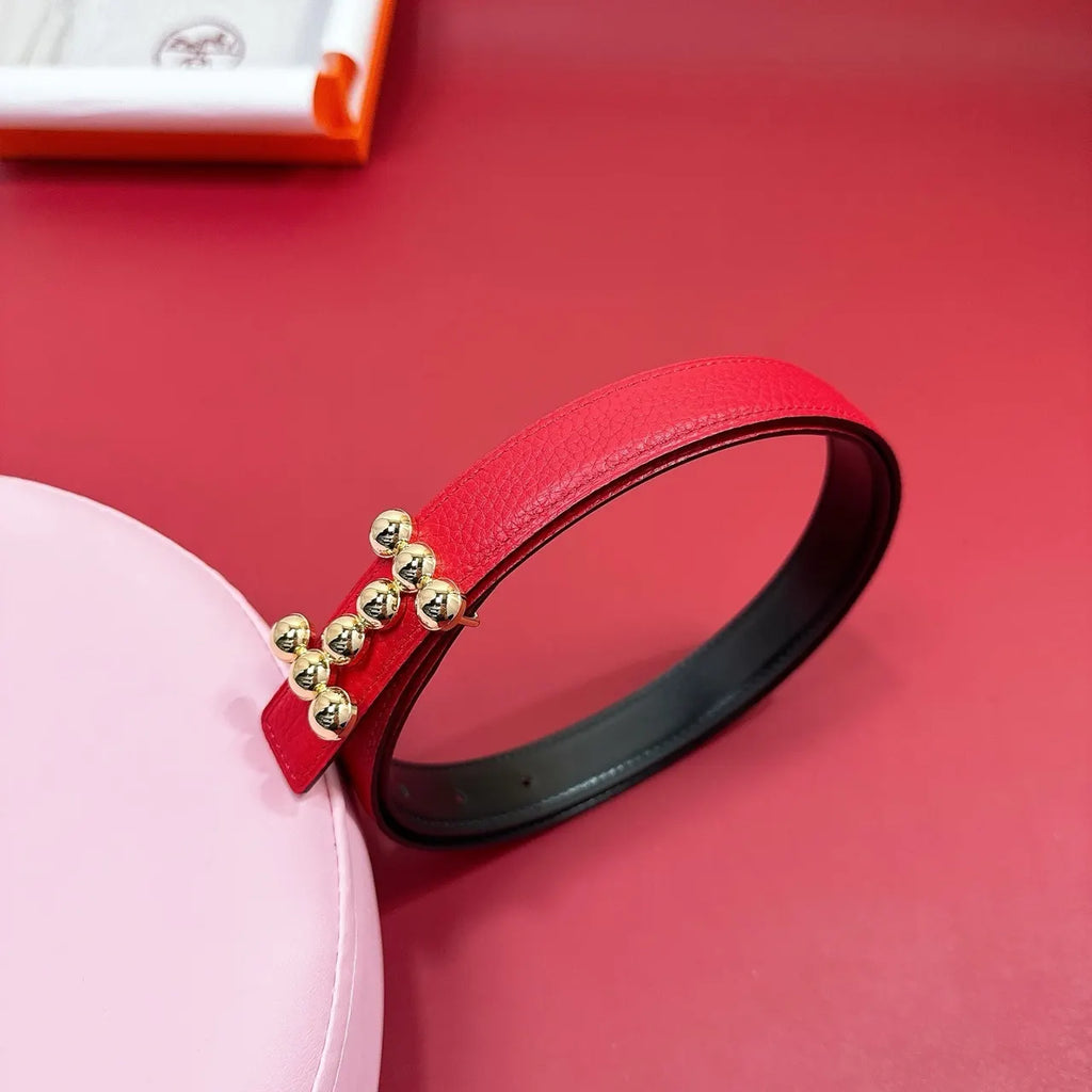 Hermes Red Leather Belt