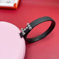 Hermes Black Leather Belt Silver Ball Buckle