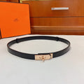 Hermes Black Alligator Leather Belt