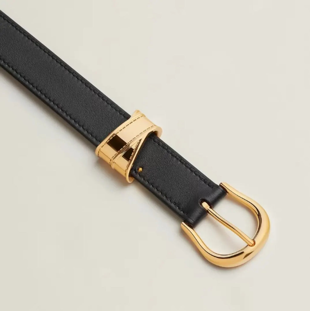Mango Off-White Leather Belt - Hình 3