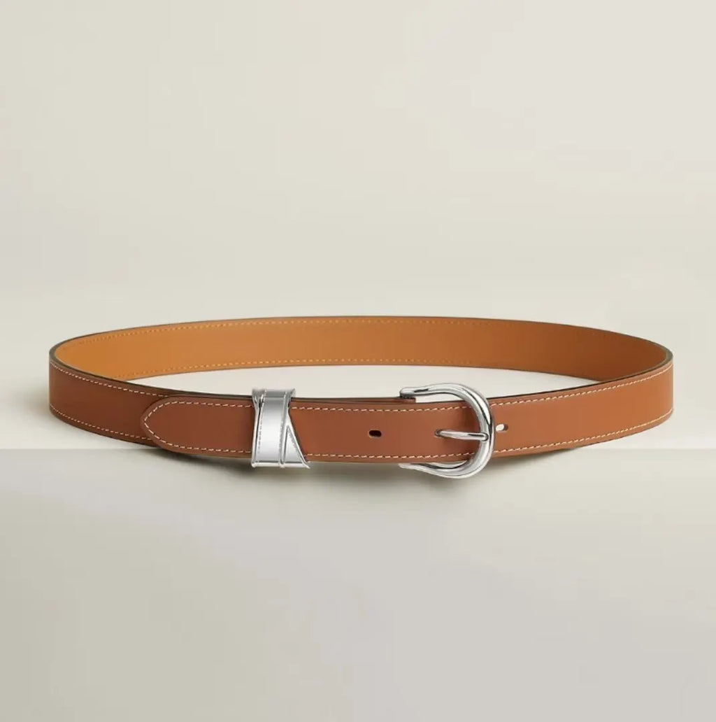 Mango Off-White Leather Belt - Hình 4