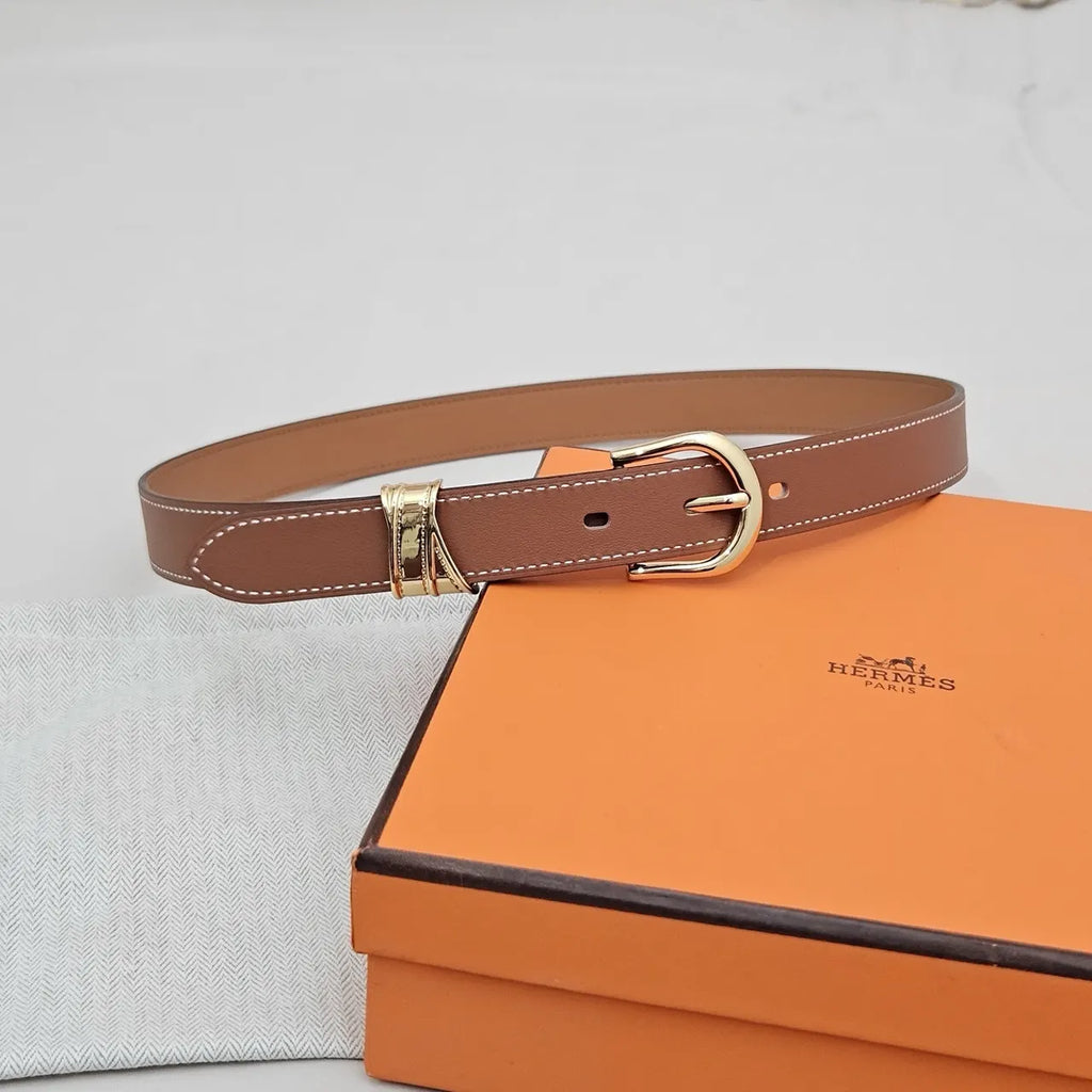 Hermes Light Brown Leather Belt