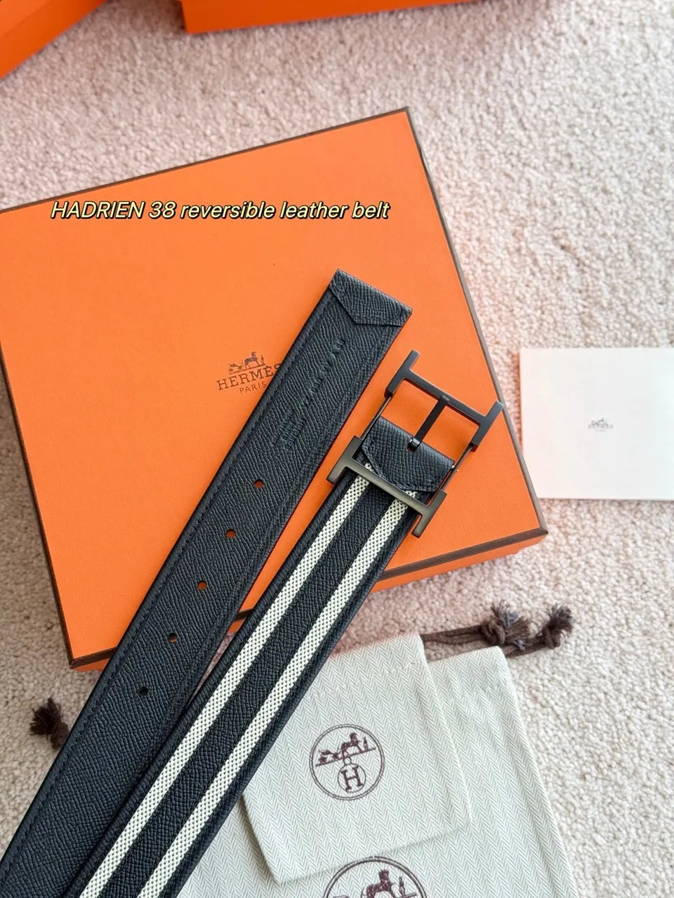 Hermes Hadrien 38 Reversible Belt - Hình 3